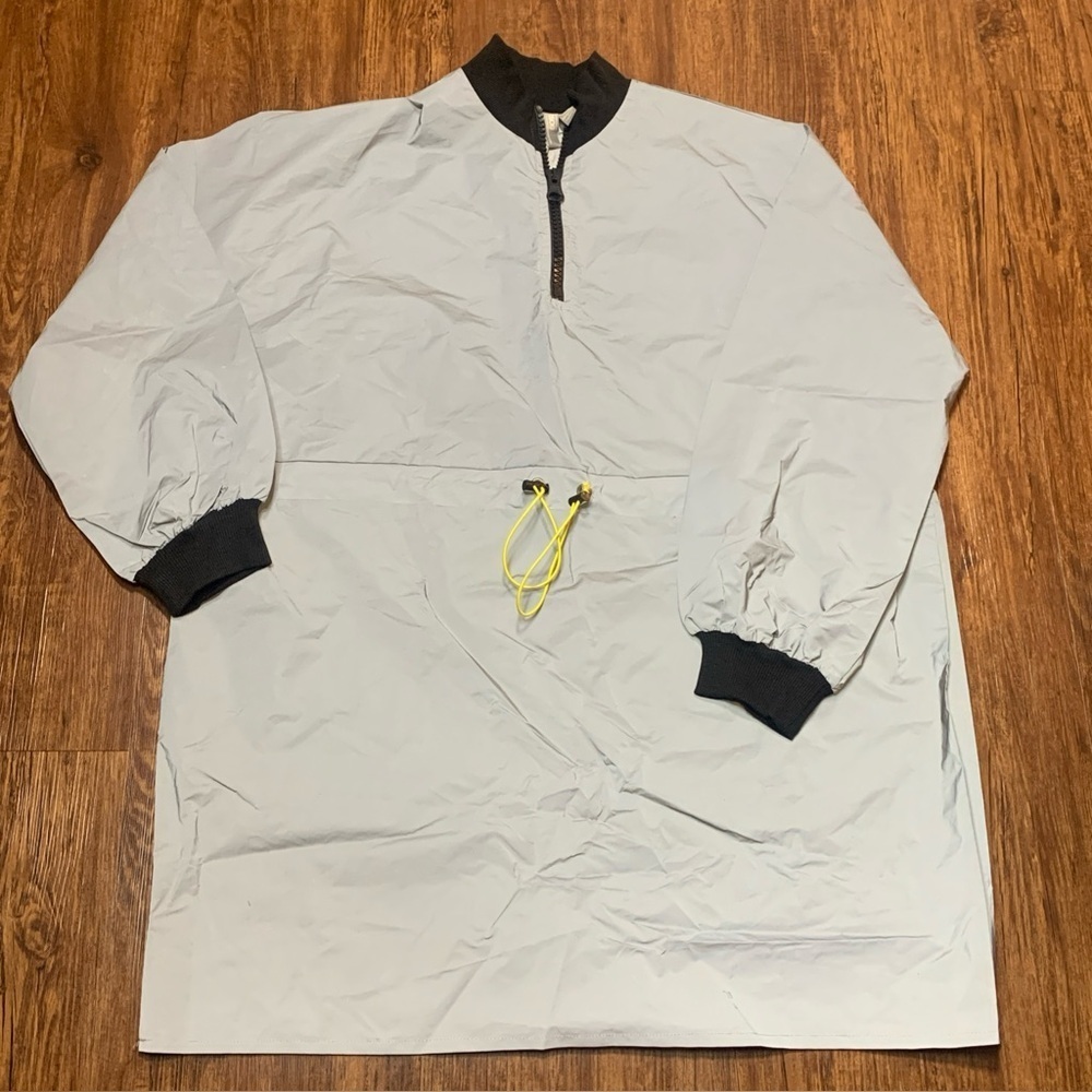 ASOS 1/4 Zip Utility Jacket Reflective Windbreaker Metallic Silver Women’s M NWT